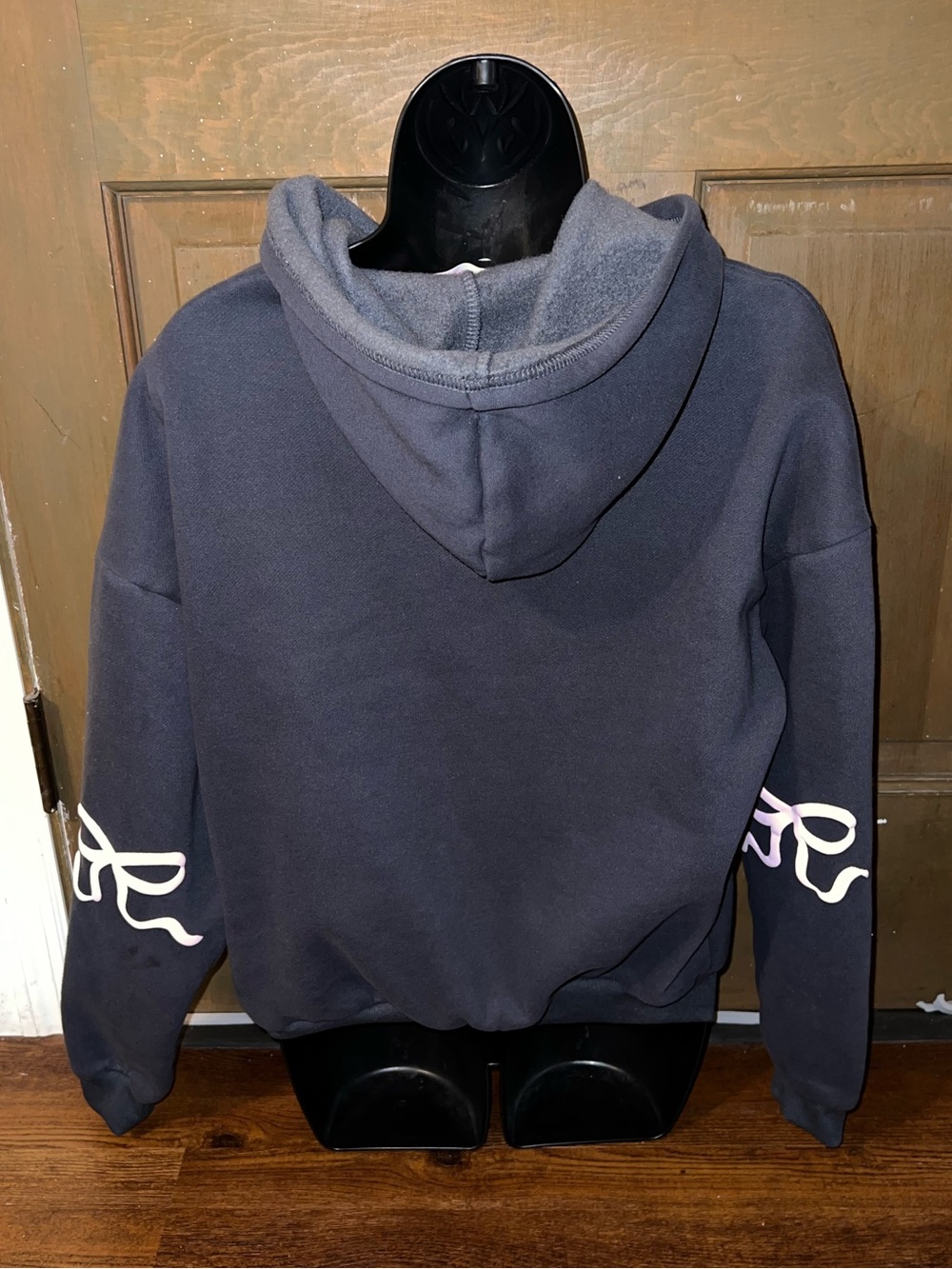 Edikted Bonney Bow Gray Pink Oversize Cozy Coquette Long Sleeve Hoodie Size S - Picture 6 of 9